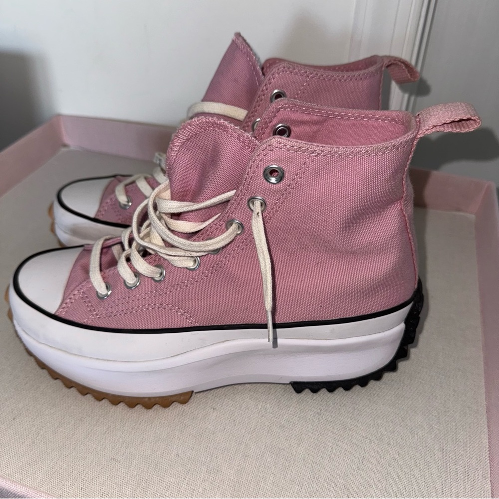 Converse Women's Run Star Hike High Top Sneakers Lotus Pink 8.5 - Picture 4 of 9